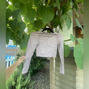 Purple/Grey Cropped Gymshark Tee